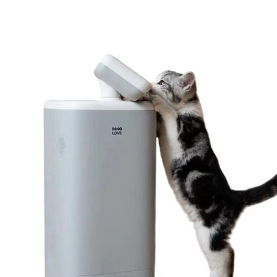 Robot compagnon intelligent pour animaux de compagnie avec chargeur de 2,5 L et caméra à zoom numérique 4X