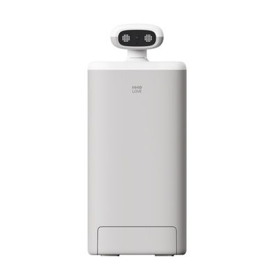 Individu chargeant le robot mobile de compagnon d'animal familier pour le chat avec l'OEM d'App/caméra de sécurité