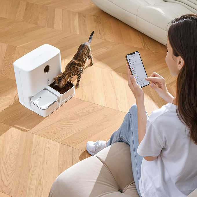 distributeur automatique de la nourriture 240V avec le chien Cat Feeder de contrôle d'appli 2
