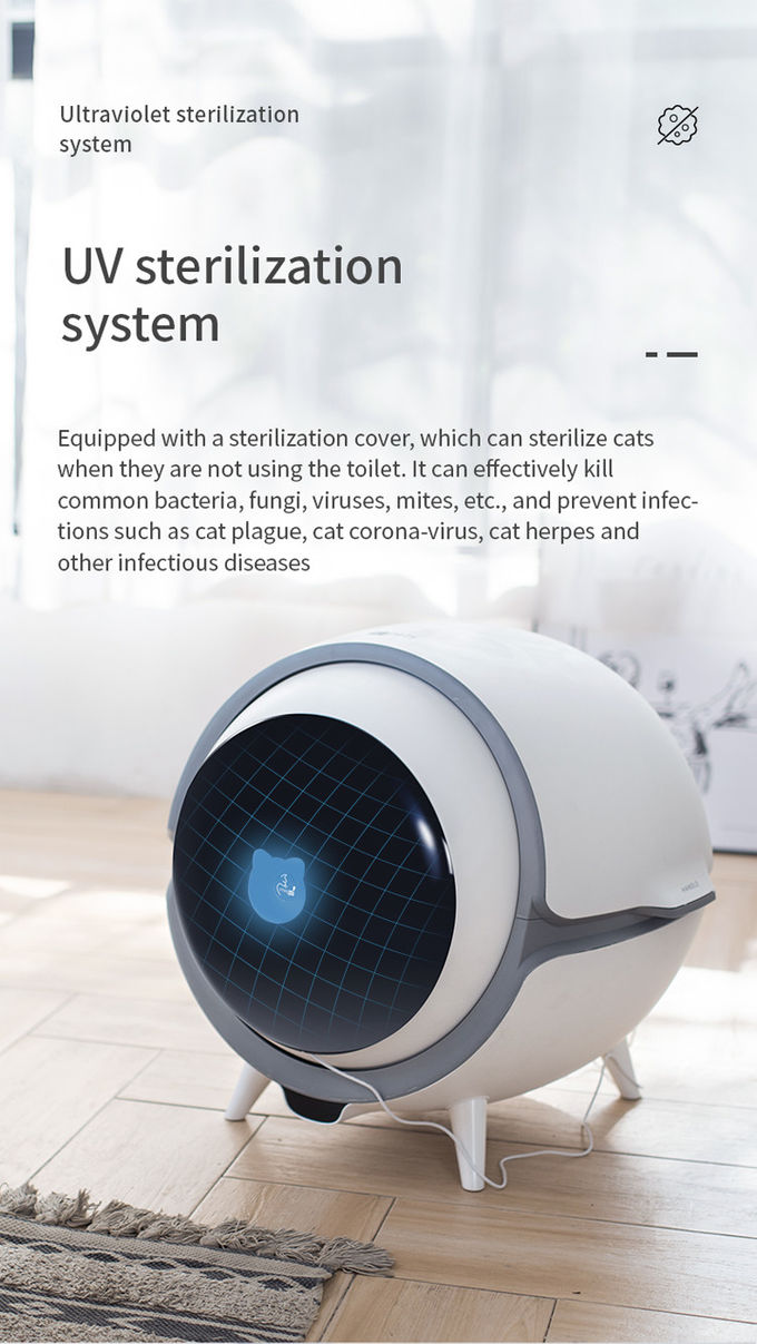 Individu automatique Cleanning de poubelle d'animal familier à C.A. 110V Smart avec l'appli Concrol 0