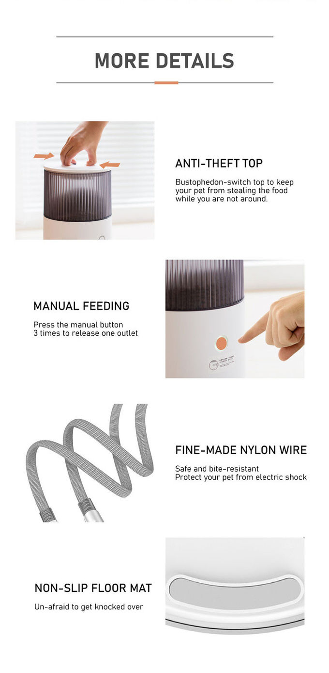 Distributeur automatique d'aliments pour chiens Cat Food Dispenser App Remote de contrôle automatique de Wifi 1