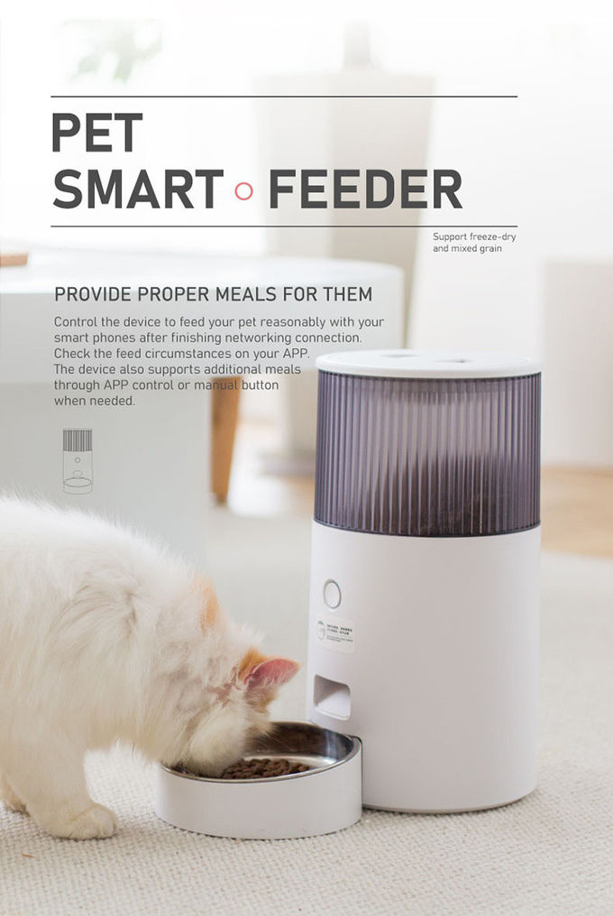 Distributeur synchronisé à télécommande d'aliments pour chiens de Wifi Cat Dry Food Dispenser App 0