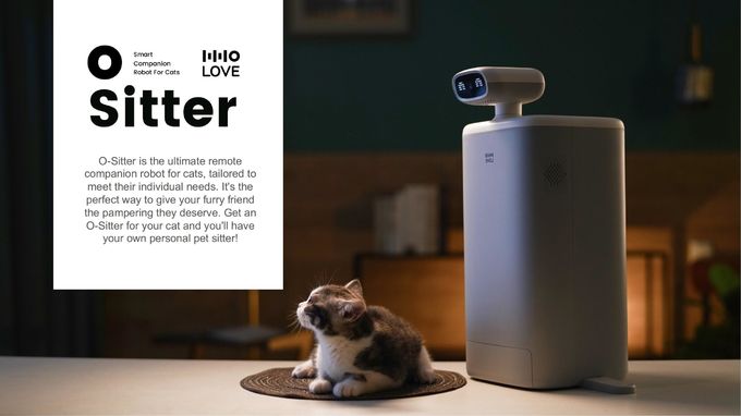 Robot compagnon intelligent pour animaux de compagnie avec chargeur de 2,5 L et caméra à zoom numérique 4X 1