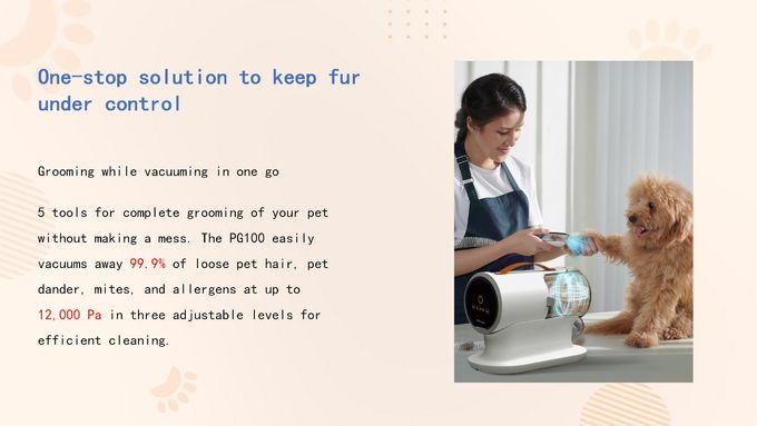 ODM d'OEM de kit de décapant de brosse de tondeuse électrique d'aspirateur d'animal familier innovateur 2L 0